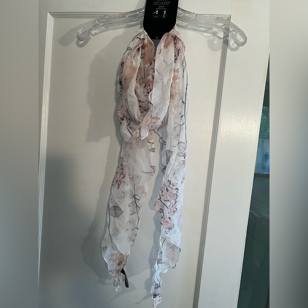 Mixit Floral Scarf - White and Pink